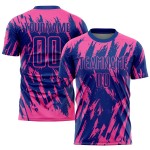 Maillot de football personnalisé rose royal par sublimation Maillot de football personnalisé rose royal par sublimation