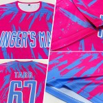 Custom Pink Light Blue-White Sublimation Soccer Uniform Jersey Custom Pink Light Blue-White Sublimation Soccer Uniform Jersey